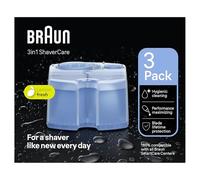 Braun ShaverCare - Cartuchos de recarga originales 3 en 1 para estación SmartCare, limpia la afeitadora eléctrica para barba 10 veces mejor que el agua, higienizando, perfume fresco de limón, paquete