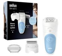 Braun Silk Epil 5-605 Depiladora 28 Pinzas Blanco/Azul