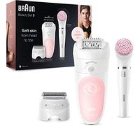 Braun Silk-épil 5 Depiladora Eléctrica Mujer 3 en 1, Kit de belleza para una sepilación suave, 5 5-825 Blanco/Gris