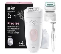 Braun Silk·épil 5 Depiladora Eléctrica Mujer, 5-251, Rosa | Depiladora Corporal con 2 Cabezales, Recortadora para Bikini Y Cepillo de Limpieza, Resistente al Agua, Depilación Precisa