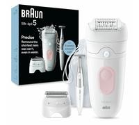 Braun Silk-épil 5 - Depiladora para mujer, eléctrica, para una depilación simple, en seco y en húmedo, piel lisa durante mucho tiempo, con cabezal para afeitadora