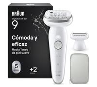 Braun Silk·épil 9 Depiladora Eléctrica Mujer, 9-041, Plata
