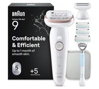 Braun Silk·épil 9 Depiladora Eléctrica Mujer, 9-130 Blanco/Flamenco
