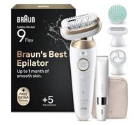 Braun Silk·épil 9 Flex SkinSpa - Depiladora para mujer, todo en uno, con cabezal flexible de 360° para una fácil depilación, húmedo y seco, piel suave de larga duración con recortador corporal, color
