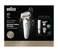 Braun Silk·épil 9 Flex SkinSpa - Depiladora para mujer, todo en uno, con cabezal flexible de 360° para una fácil depilación, húmedo y seco, piel suave de larga duración con recortador corporal, color