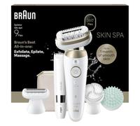 Braun Silk·épil 9 Flex SkinSpa - Depiladora para mujer, todo en uno, con cabezal flexible de 360° para una fácil depilación, húmedo y seco, piel suave de larga duración con recortador corporal, color