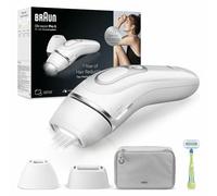 Braun Silk·expert Pro 3 PL3122 - Depiladora con pulsos de luz, depilación semidefinitiva, alternativa al láser, bolsa, maquinilla de afeitar Venus, 2 cabezales, color blanco/plateado