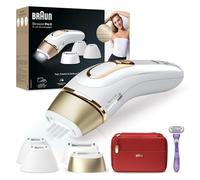 Braun Silk-expert Pro 5 Depiladora Láser Mujer/Hombre Luz Pulsada IPL, Alternativa a la Depilación Láser ,Cabezal de Precisión + Maquinilla de Afeitar Venus, PL5387, Dorada/Blanca