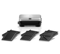 Braun SM5038 Sandwichera, 2 triángulos, superficie antiadherente, fácil de limpiar, mango aislante, color negro