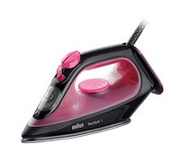 Braun TexStyle 1 SI1070PU - Plancha con 4 años de garantía, revestimiento SuperCeramic, punta de precisión, 130 g/min, recarga fácil de 220 ml, modo ecológico, sistema antigoteo, 2000 W, color morado