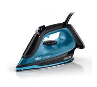 Braun TexStyle 5 SI5256BL, Plancha de Ropa con Placa FreeGlide 3D SuperCeramic, Punta de Precisión, Mango Abierto Ergonómico, Recarga 300ml, Eficiencia Energética, Sistema Antigoteo, 2600W, Azul