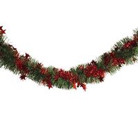Brauns Heitmann 84317 - Guirnalda navideña con Estrellas (270 cm Aprox.), Color Verde y Rojo