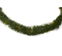 Brauns Heitmann 84885 - Guirnalda led para árbol de Navidad (20 unidades, 270 cm, funciona con 3 pilas AA no incluidas), color verde