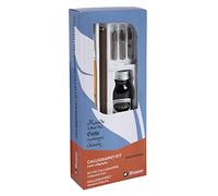 Brause 147B - Kit de caligrafía con 3 puntas Bandzug (1,5 mm, 2,5 mm y 3 mm), soporte de plumín de madera, cepillo, botella de tinta negra e instrucciones