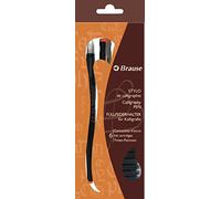 Brause 97423B - Un set calligraphie comprenant un stylo-plume 2,3 mm, 6 cartouches d'encre de couleur et une notice