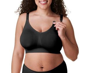 Bravado Designs Body Silk - Brasier de lactancia sin costuras para lactancia, brasier de maternidad sin varillas, Negro - Tela sostenible, Medium