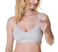 Bravado Designs Brasier de algodón para mujer de cobertura completa sin aros para maternidad y lactancia, Gris Caliente, Medium