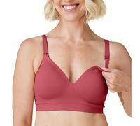 BRAVADO! DESIGNS Sostén sostenible de maternidad y lactancia para lactancia materna, sin costuras, escote en V, copas B a G, Lápiz labial - Tela sostenible, M