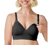 Bravado Designs Sostén sostenible de maternidad y lactancia para lactancia materna, sin costuras, sin costuras, cuello en V, copas B a G, Negro - Tela sostenible, L