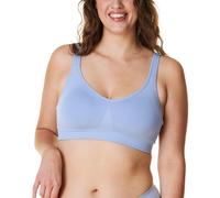 Bravado Designs Sostén sostenible para uso diario, sin costuras, sin varillas, copas B a J, Azul hortensia, L