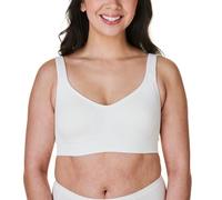 Bravado Designs Sostén sostenible para uso diario, sin costuras, sin varillas, copas B a J, Lirio Blanco, M