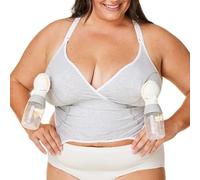 BRAVADO! DESIGNS Sujetador de bombeo y lactancia sostenible | Original | Mezcla modal de algodón orgánico y Tencel™ | Manos libres | B-G Cup, Dove Heather - Tela sostenible, L más