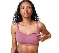 BRAVADO! DESIGNS Sujetador de lactancia para mujer, para lactancia, intriga balconette de apoyo, sin costuras, sin varillas, brasier de maternidad, Jacquard Berry, X-Large