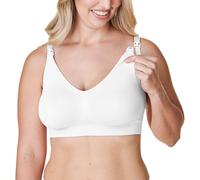 Bravado Designs Sujetadores de lactancia para lactancia, sin costuras, de seda, sin costuras, para mujer, brasier de maternidad de cobertura completa, Lily White - Tela sostenible, Medium
