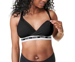 Bravado! Designs Women’s Original Maternity & Nursing Sleep Bra, Black, Large Sujetador, Crosshatch, Medium para Mujer