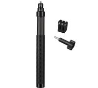 Brave Heart Palo invisible de fibra de carbono para selfie Insta360 X5 x4 Insta 360 X5 X5 x4 x4 x3 x2 x Go 2 3 para DJI OSMO 360 Accesorios de cámara de acción (negro)