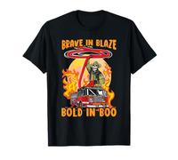 Brave in Blaze Bold in Boo Trick Or Treat Bombero Camiseta