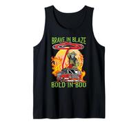 Brave in Blaze Bold in Boo Trick Or Treat Bombero Camiseta sin Mangas