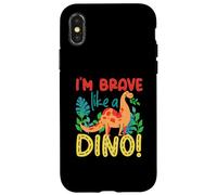 ¡Brave Like A Dino! Diseño de dinosaurio para niñas y niños Carcasa para iPhone X/XS