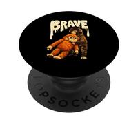 Brave Monkeys Abrazando Retro Pop Art Animales Amantes PopSockets PopGrip Adhesivo