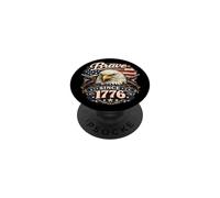 Brave Since 1776 Patriotic Eagle USA Julio 4 Vintage 1776 Art PopSockets PopGrip Adhesivo