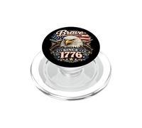 Brave Since 1776 Patriotic Eagle USA Julio 4 Vintage 1776 Art PopSockets PopGrip para MagSafe