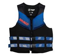 BRAVE SPORTS Chaleco Ayuda a la Flotabilidad Navy 50N Certificado Adultos - Moto de Agua, Kayak y Paddle Surf - Neopreno SBR + EPE - Cremallera, Cintas y Anilla D - Talla 2XL-3XL