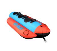 BRAVE SPORTS - Flotador de Arrastre de 1 a 3 Personas - Plátano Remolcable con Asientos de Neopreno y Asas Acolchadas - Hinchable Arrastrable Barco y Moto Acuática - 240 cm - Diseñado en España