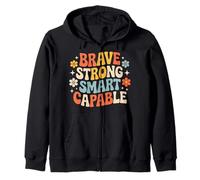 Brave Strong Smart Capable Personalidad empoderada - Sudadera con Capucha