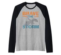 Brave The Storm Flying Beast Myth Dragon Whisperer Camiseta Manga Raglan
