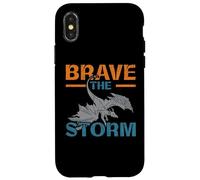Brave The Storm Flying Beast Myth Dragon Whisperer Carcasa para iPhone X/XS