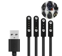 BRAVECOW Cargador de reloj magnético, accesorio para reloj inteligente, cable USB de 2/4 pines, dispositivo de carga de succión magnético, adsorción, cable de datos USB para Smart Watch (2,84 mm, 2