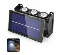 Braveld Aplique Solar Exterior Pared LED | Luz Arriba y Abajo | Lampara Solar Exterior con Sensor | Placa Solar Orientable 120° | IP44 Impermeable | Sin Cables | Jardin Terraza Entrada [1 Unidad] (1)