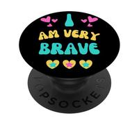 Bravery Get Well Present I Am Valiente para EL Coraje PopSockets PopGrip Adhesivo