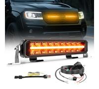 Braveway 10 Pulgadas Barra de Luz de 288W LED, Barra combinada de Barra de inundación de la fila LED de 12V-24V 6000K Líneas de Conducción Todoterreno para 4x4 Camión ATV UTV SUV