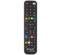 Bravo Techno 3 Mando a Distancia IR inalámbrico DTT,DVD/BLU-Ray,Sat,TV,VCR Presione los Botones - Controles remotos (DTT,DVD/BLU-Ray,Sat,TV,VCR, IR inalámbrico, Botones de Prensa, Negro)