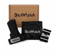 BRAVURA Versatil Grip - Calleras de Cross Training y Entrenamiento Funcional (Negro/Gris)
