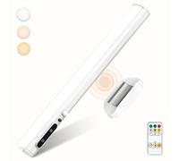 bravzurg Luz LED con Sensor de Movimiento Sin Cable, Lampara LED Armario USB Recargable Inalambrica Magnetica, Luces Escritorio Bateria con Mando, Barra Flexo Pilas para Pared Espejo Cocina Baño