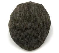 BRAW CLANS TARTANS Gorra plana de tweed auténtico Harris de fama mundial, fabricada por los mejores fabricantes de gorras del Reino Unido, forro acolchado, ajuste tradicional, Espiga verde 4207, 7 / 7