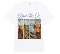 Braw Wee Coo Highland Cow Escocia Escocia Comfort Colors Adult Heavyweight T-Shirt